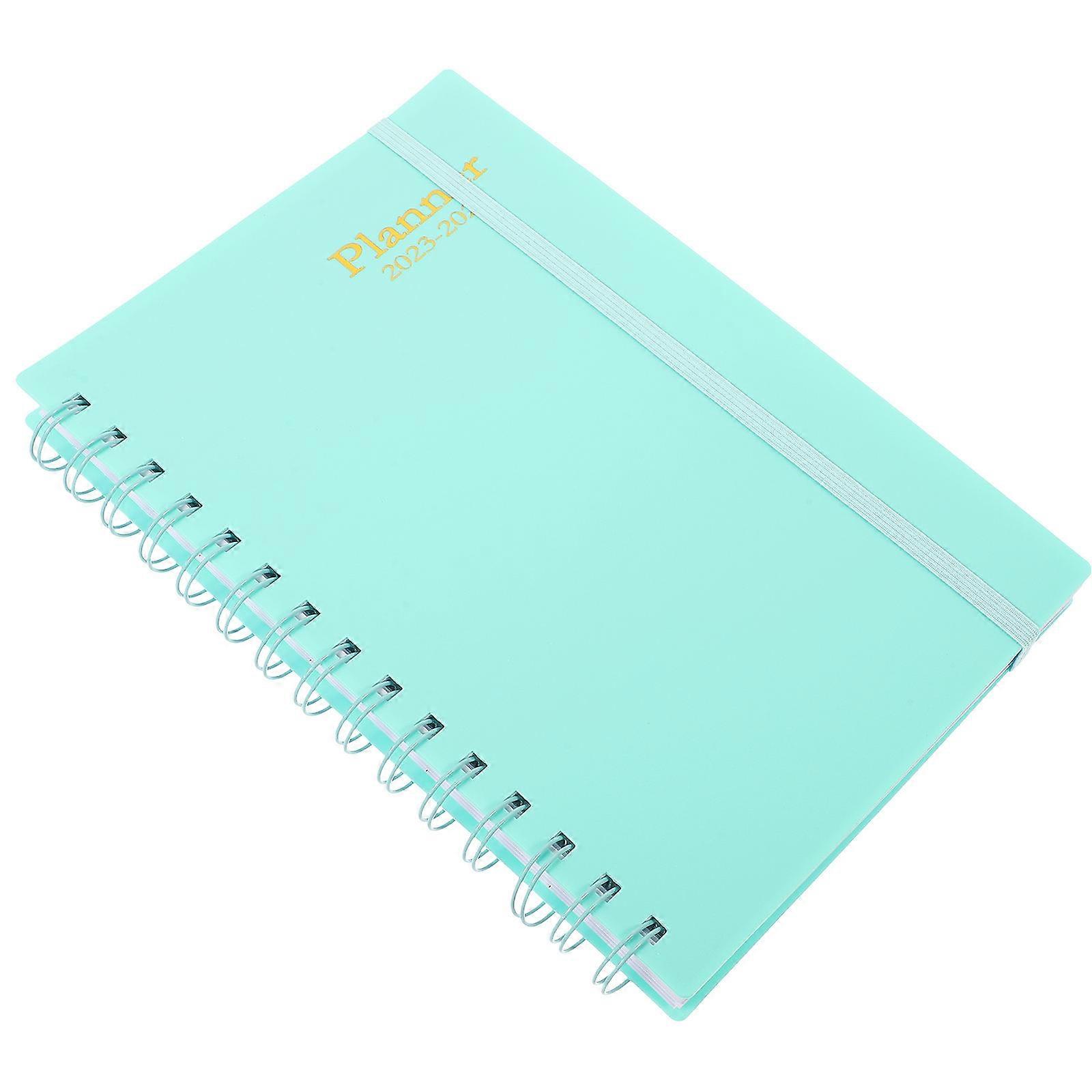 Students Notepad for Scheduling 2Pcs English Coil Planner Notepad Sky-Blue