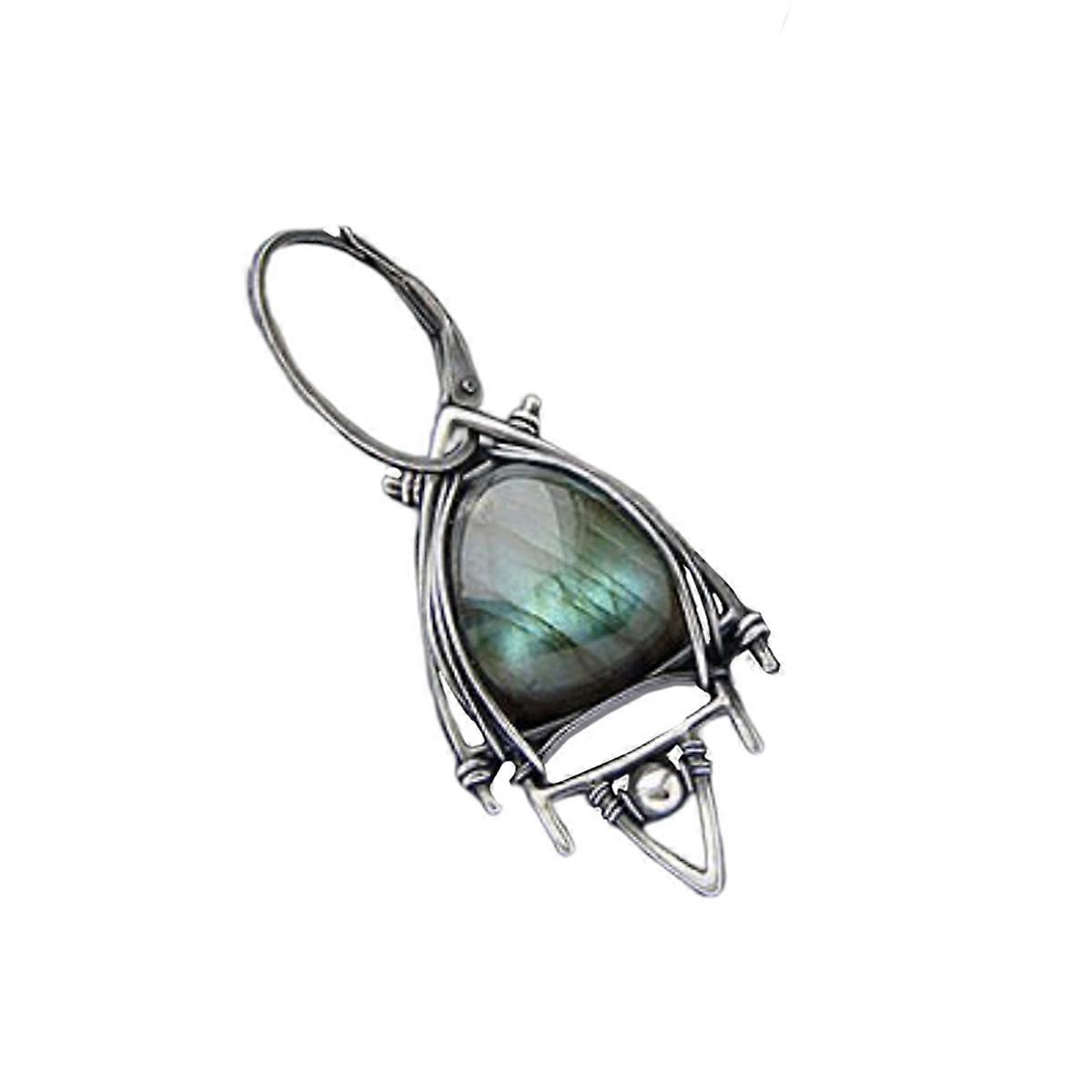 Silver Decorative Earrings Triangle Labrador for Women 2Pairs Eardrop