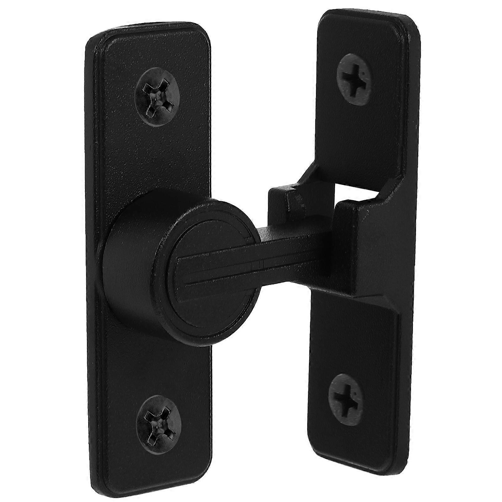 Flips Door Lock Right Angle Luminous Latch for Door Use 2Pcs Black