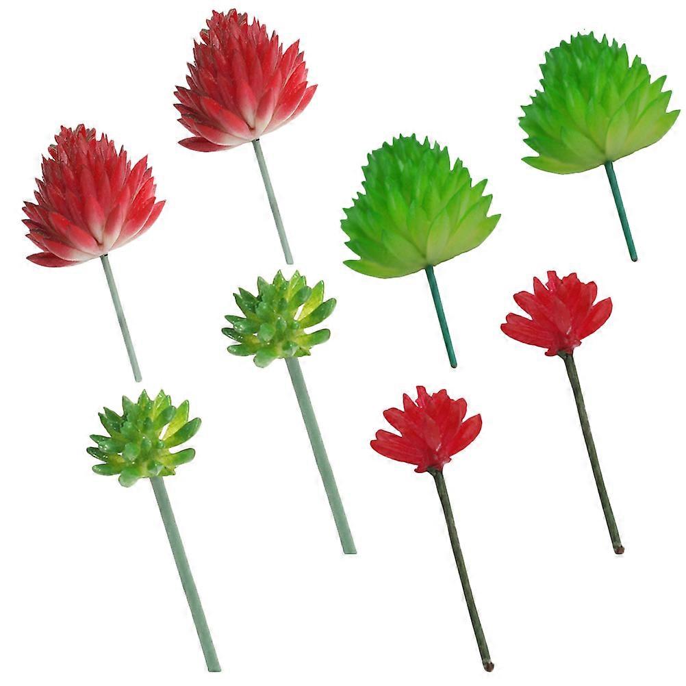 Lifelike Simulation Plants Succulent Plants for Adornment 16Pcs