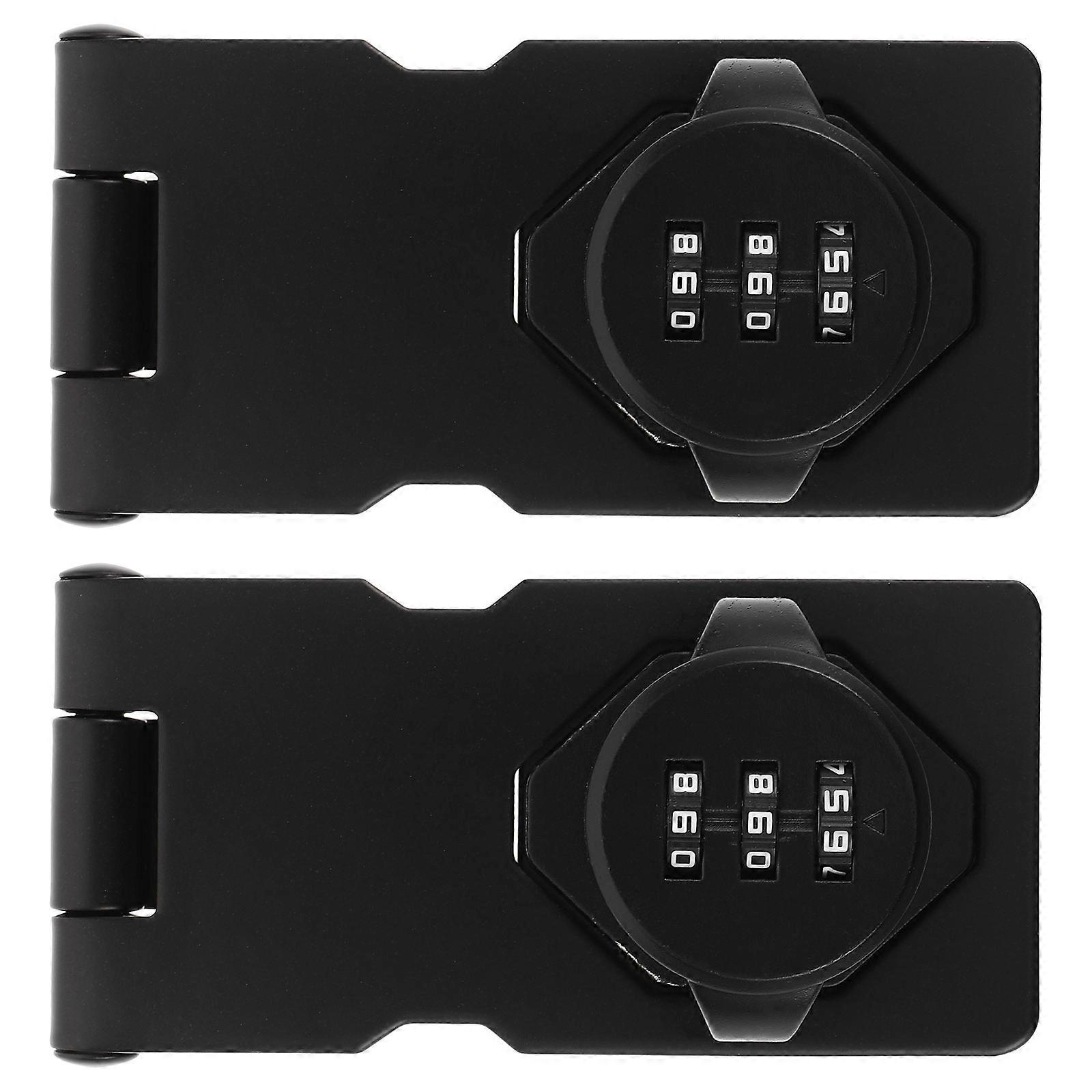 Black Keyless Combination Lock for Cabinets Password Protection Set 6Pcs