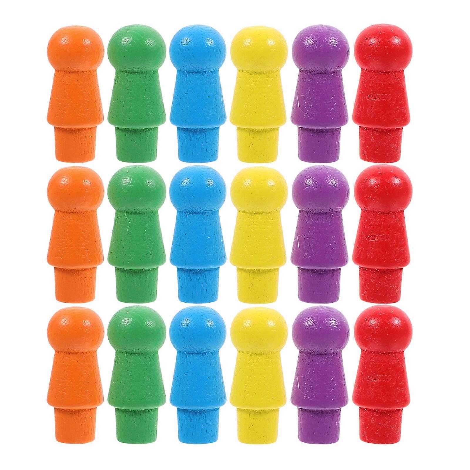 Assorted Color Wooden Chess Pieces for Flight Chess Game 180 Pieces