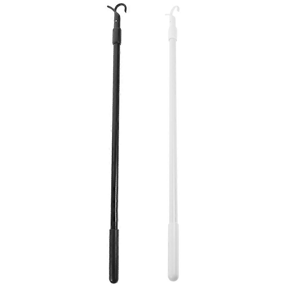Curtain Pull Rod Wand Cordless Window Pull Round Sleek Exterior 15.2×0.5×0.5in 2Pcs
