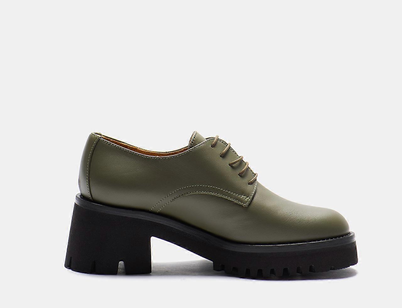 Via Della Paglia - Marta Women's Derby Loafer Laced Calf Leather with Carrarmato Rubber Sole