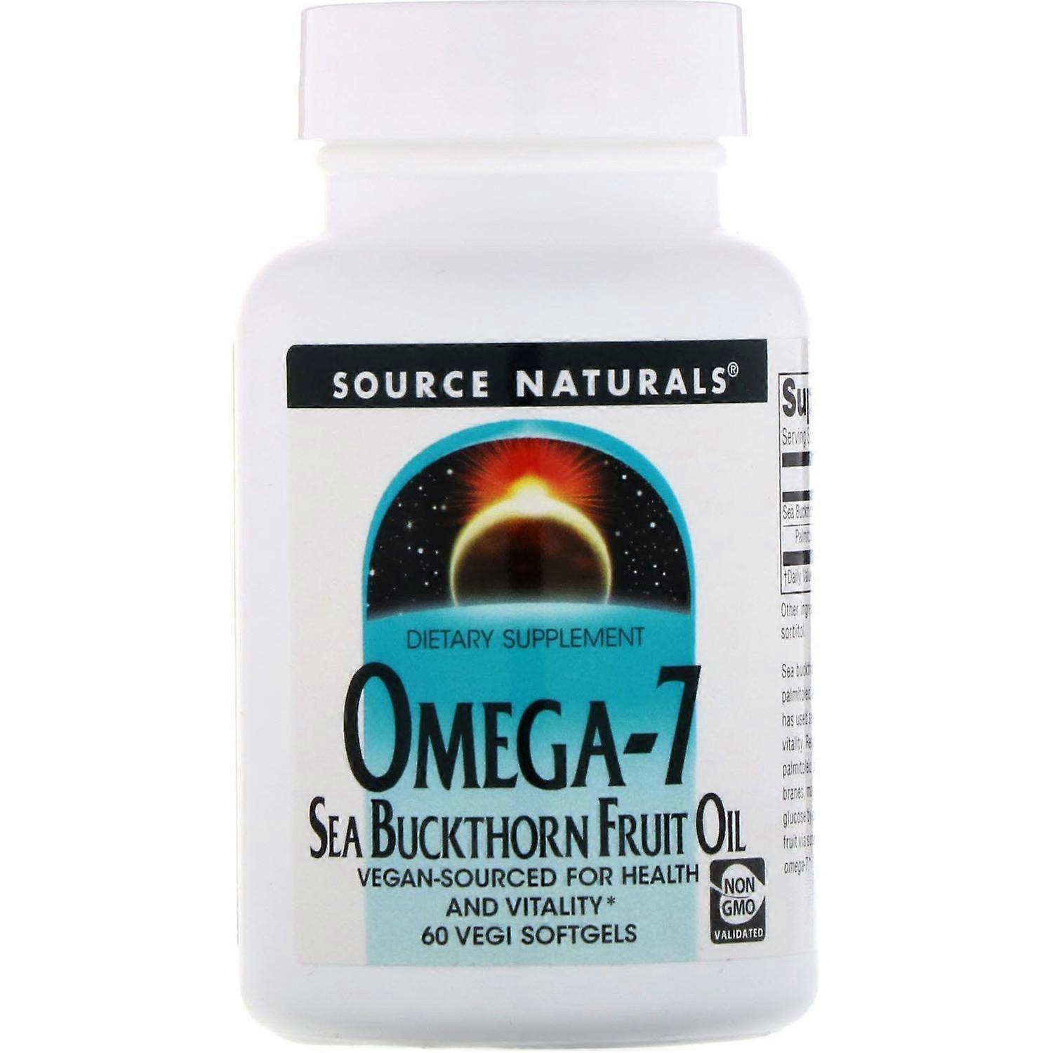 Source Naturals, Omega-7, Seabuckthorn Fruit Oil, 60 Vegi Softgels