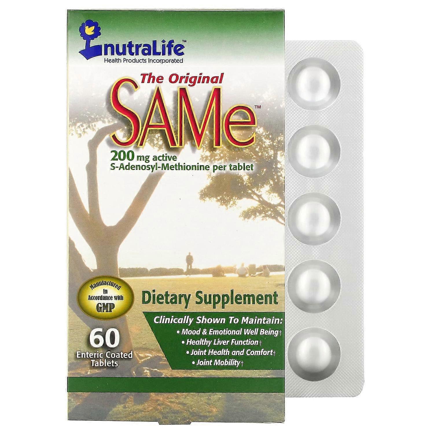 NutraLife, SAMe (Disulfate Tosylate), 200 mg, 60 Enteric Coated Tablets