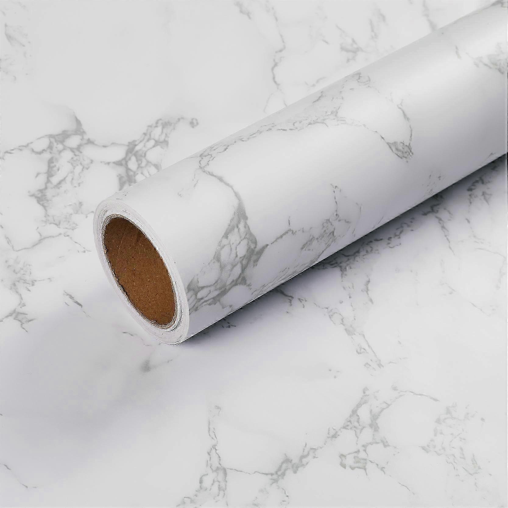 25-26 1 roll marble wallpaper for kitchen cabinets 15.8"x118"