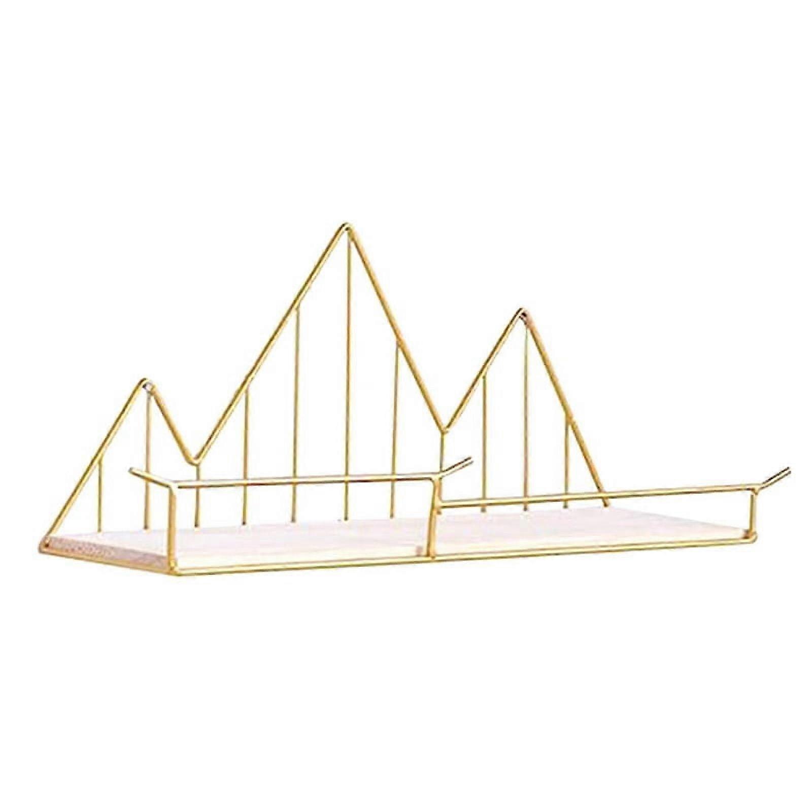 Storage Stand Storage Shelfs Wall Mounted Shelves for Storage Iron Art Storage Finishing Shelf Sundries Organizer Gold