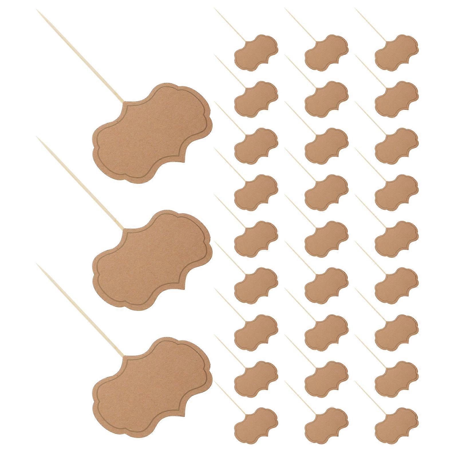 Labels Cheese Markers for Charcuterie Board with 50Pcs Blank Food Flags