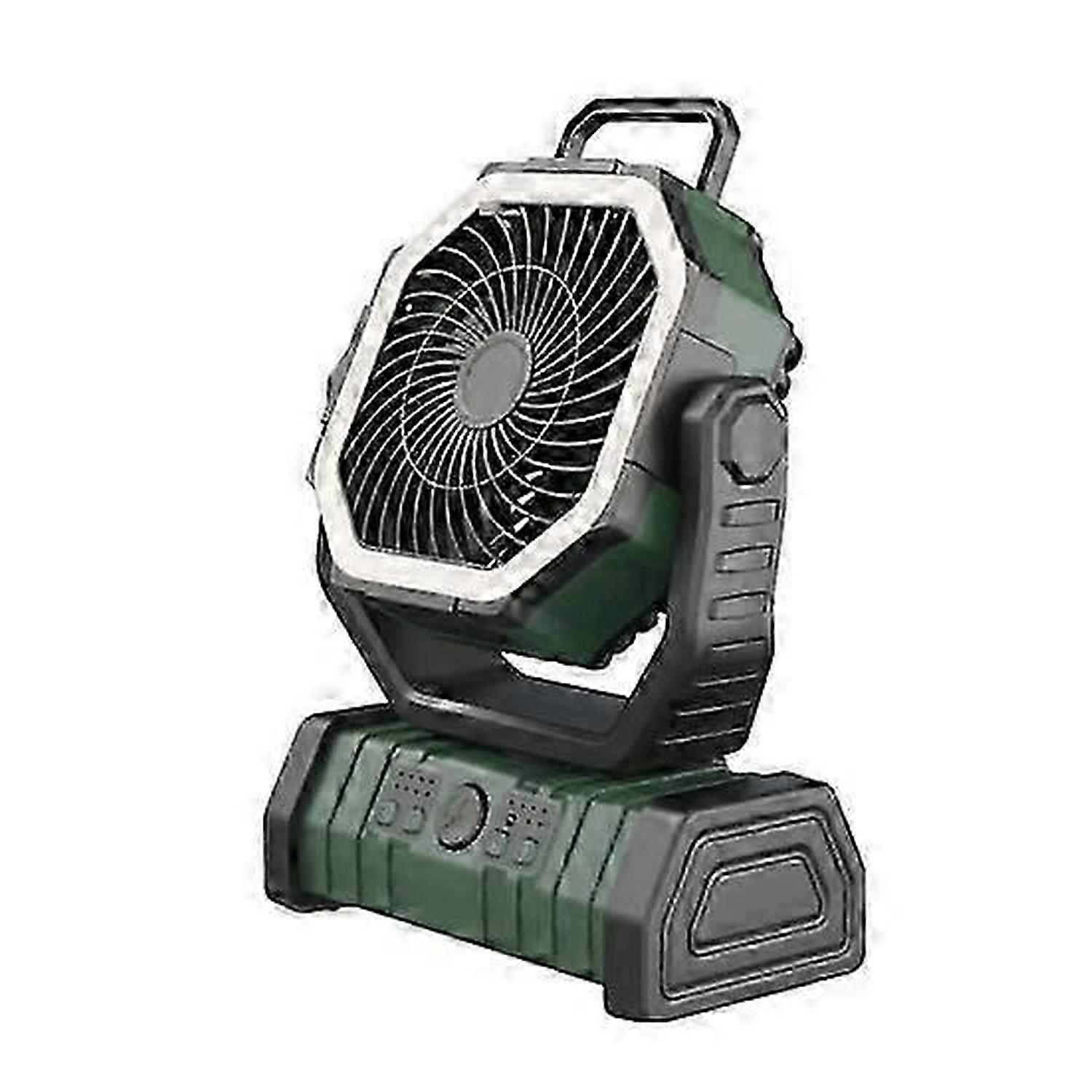 Camping Fan Rechargeable 20000mAh Battery Operated Portable Fan with LED Light Remote Control Power Bank Function 4-speed 270-degree Rotation Desk