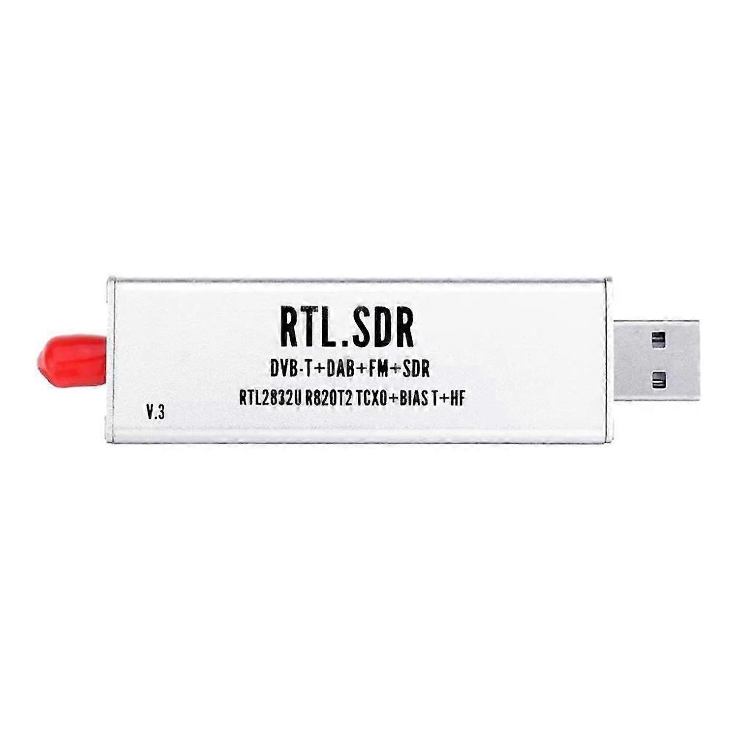 0.1MHz-1.7GHz TCXO RTL SDR Receiver R820T2 USB RTL-SDR Dongle with 0.5Ppm TCXO SMA MJZSEE A300U Tester