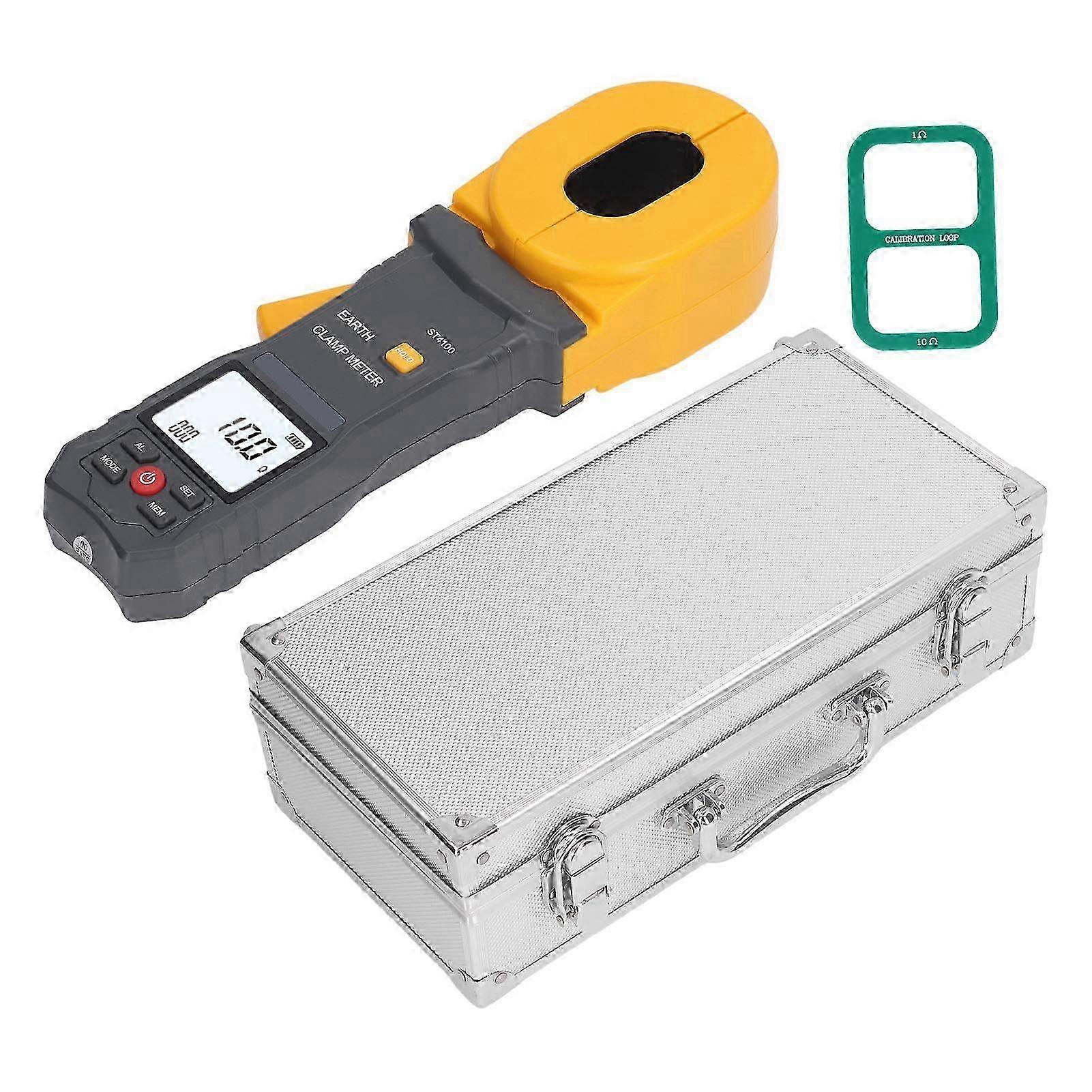 LCD Digital Clamp Ground Resistance Meter Auto Power Off Clamp Earth Resistance Meter Tester for Weather