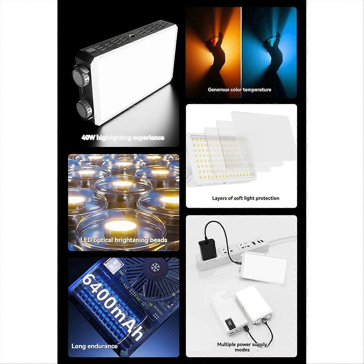 40W Video Camera Light LED Three Colors Pocket