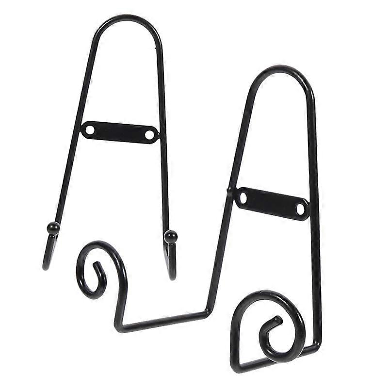 2pcs Plate Display Stand Metal Frame Holders Storage Rack Photo Frame Brackets Desktop Easel Coasters Dish Display Stand