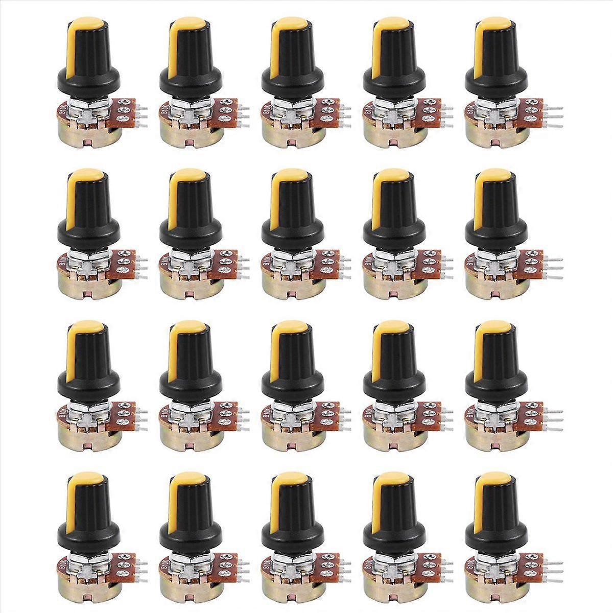 5 x 10K OHM 3 Terminal Linear Taper Rotary Audio B Type Potentiometer