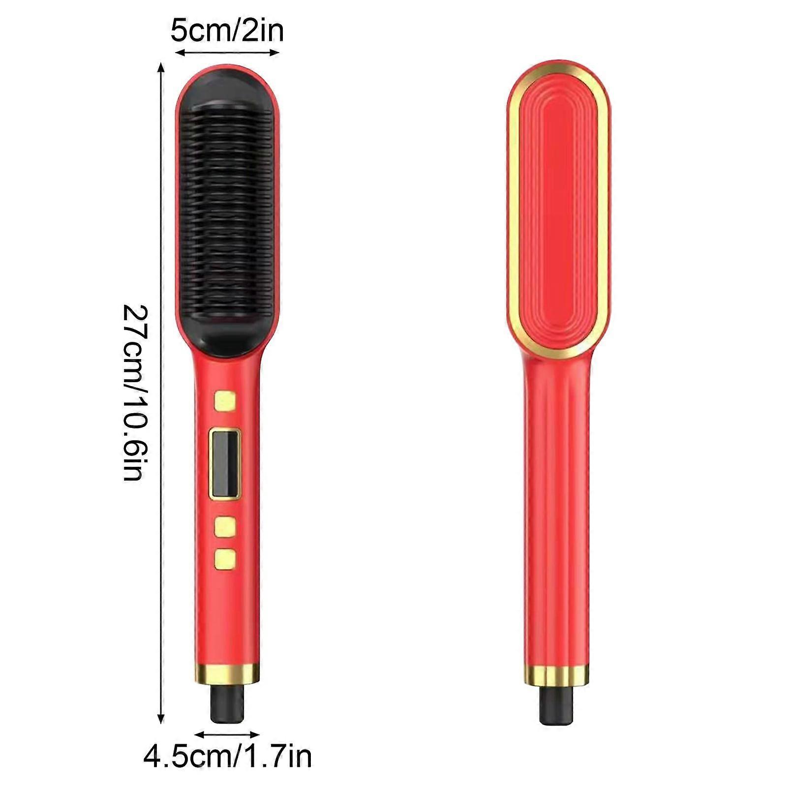 Fnyoxu Multi-speed Digital Display Ionic Hair Straightening Comb Electric Heating Curls