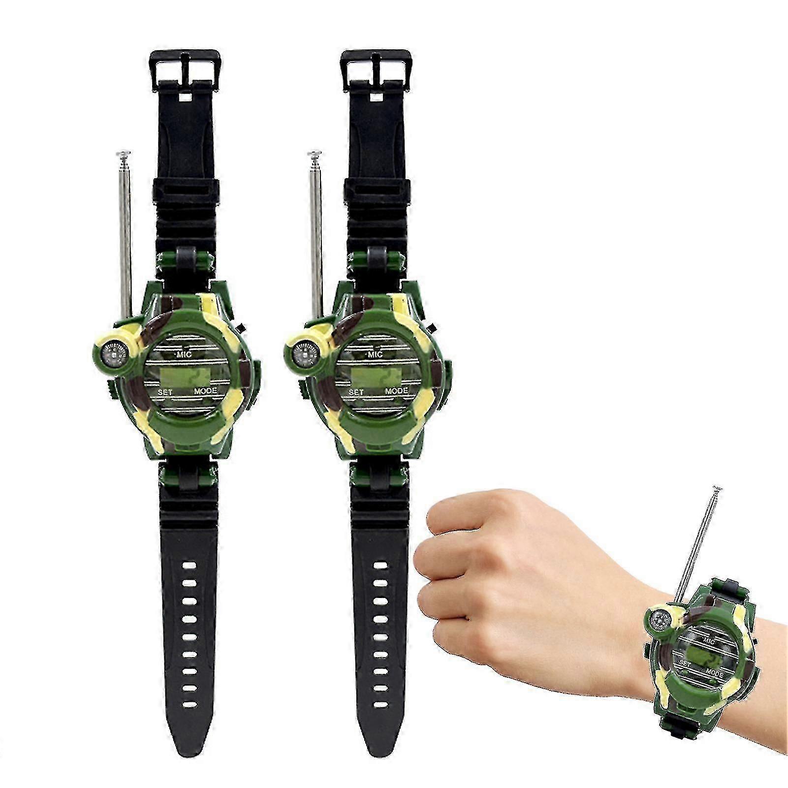 Walkie Talkies Watch Long Range Walkie Talkies 7-in-1 Function Long Range Walkie Talkies Built-in Microphone For Outside Hiking