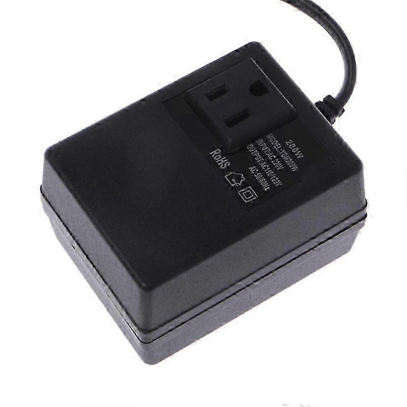 200W AC 220V to 110V Reduce Transformer Convert Power EU Plug Adapter