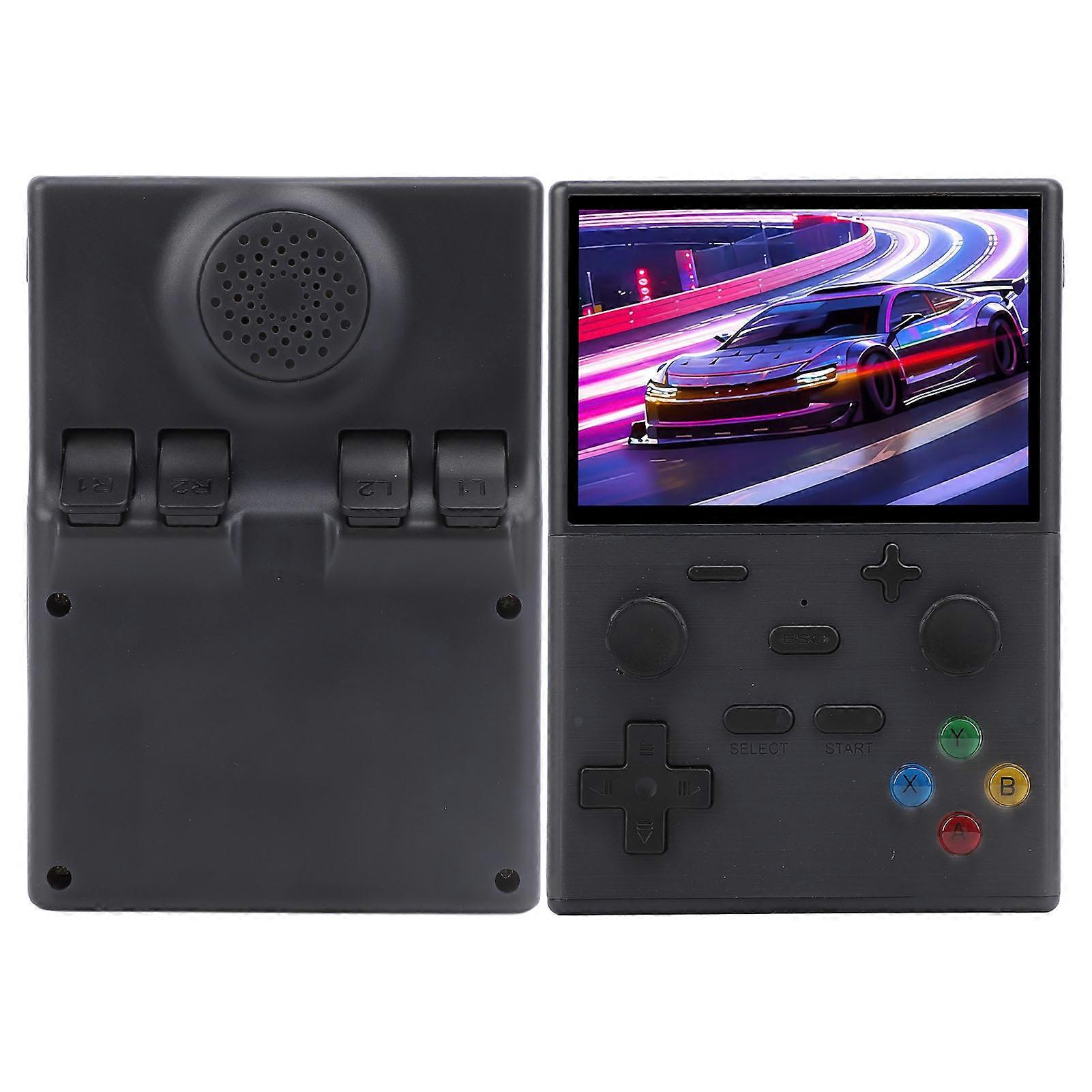 Handheld Retro Game Console for Linux System 3.5 Inch IPS Screen Portable Pocket Game Console Support HD Multimedia Interface Output Black 