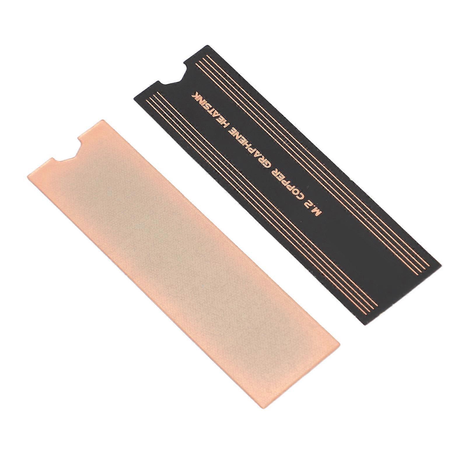 2pcs M.2 SSD Graphene Heatsink Dual Layer Professional NVMe Copper Graphene Heatsink for Laptop 