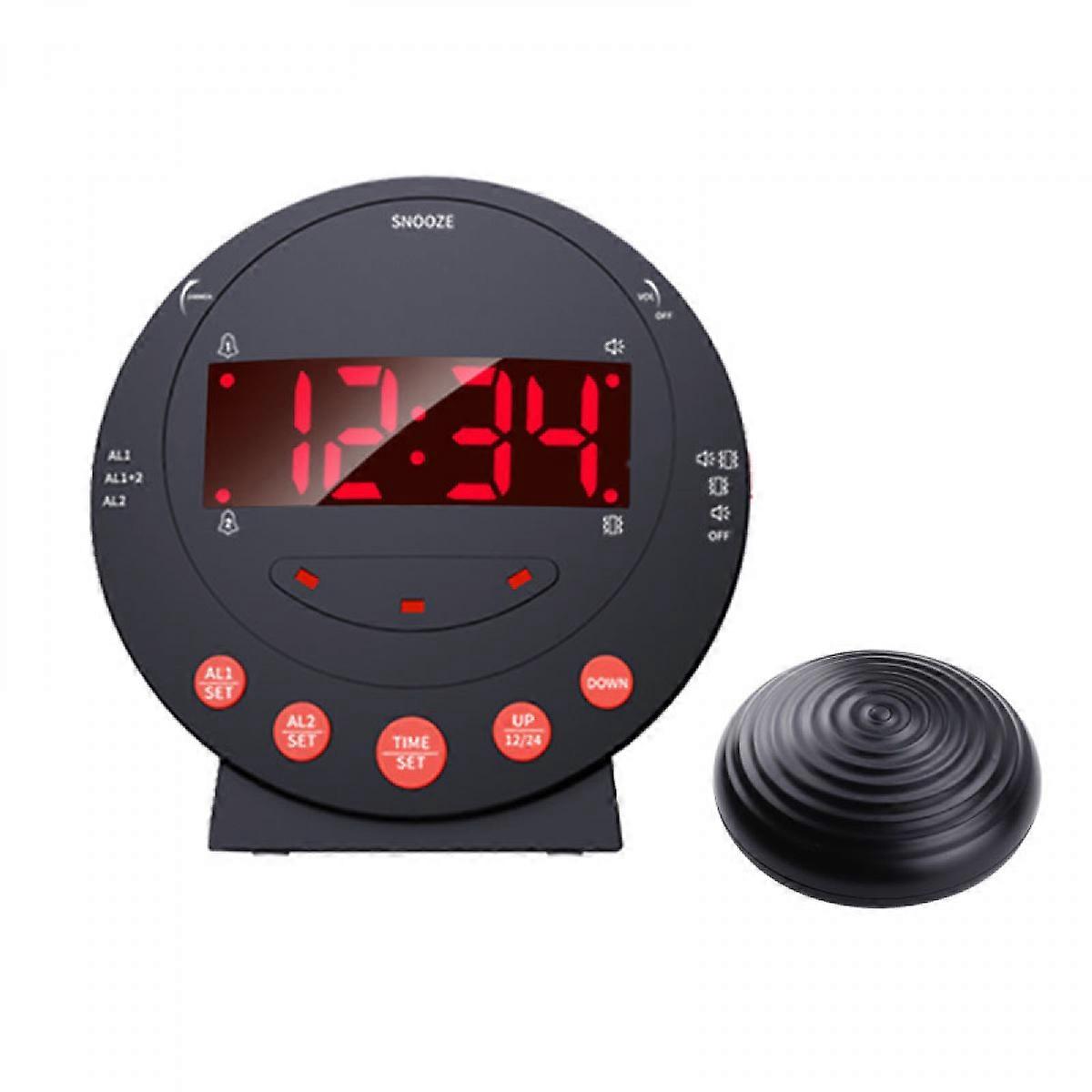 Super Loud Alarm Clock with Bed Shaker - Vibrating Heavy Sleeper Wake-Up Guarantee -HK1030