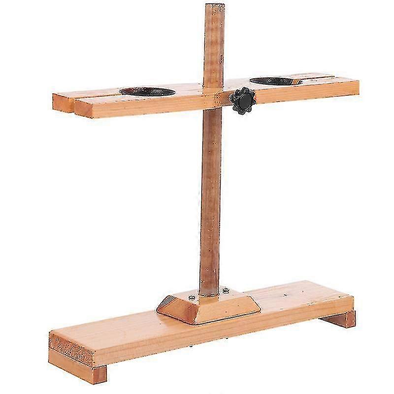 28X26cm الكاكي مختبر قمع المهنية 2 ثقوب التجريبية قمع الوقوف خشبي قمع رف F