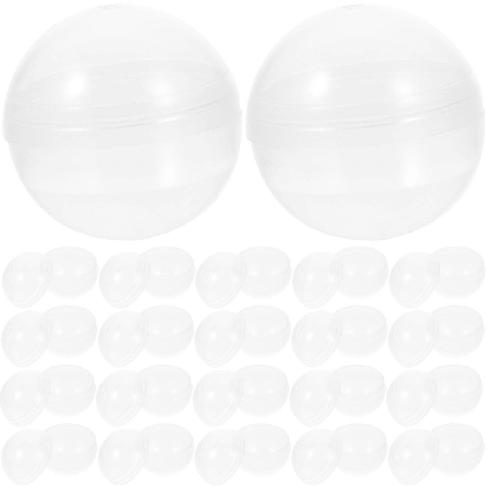 100pcs Plastic Transparent Balls Multi-purpose Twisted Round Balls Clear Fillable Grab Balls From Kuolu-eyzi
