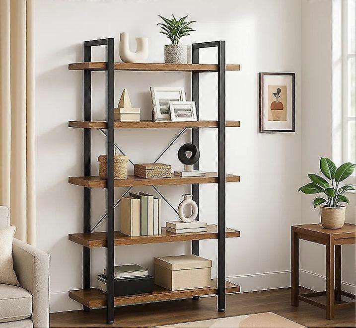 5 Tier Bookcase - Large Ladder Shelf