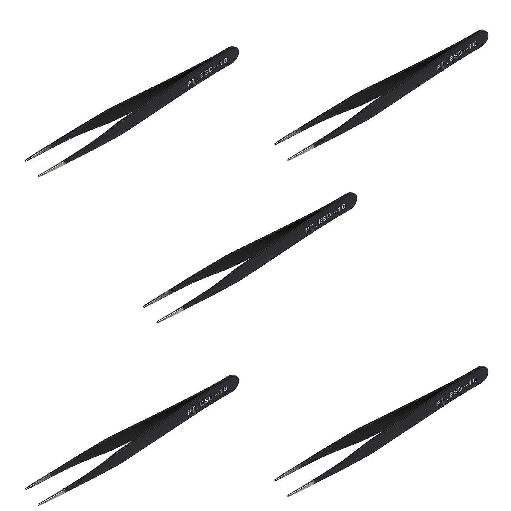 5X Black Metal Straight compatible with Sharp Tip Tweezer