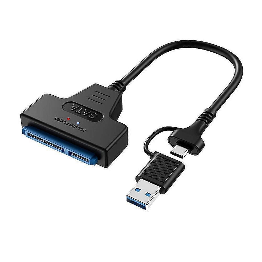 2-in-1 USB 3.0/USB-C to 2.5" SATA III Hard Drive Adapter US Cable Converter A3U0