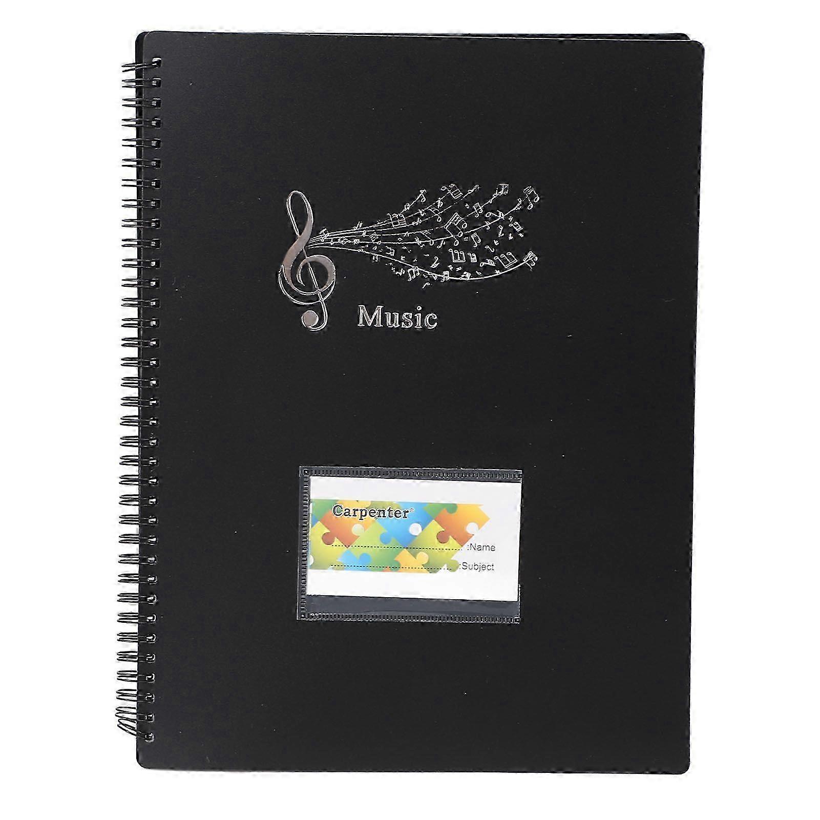 Sheet Music Folder 20 Sleeves 40 Pages A4 Sheet Music Binder for Orchestra School Choir Type C