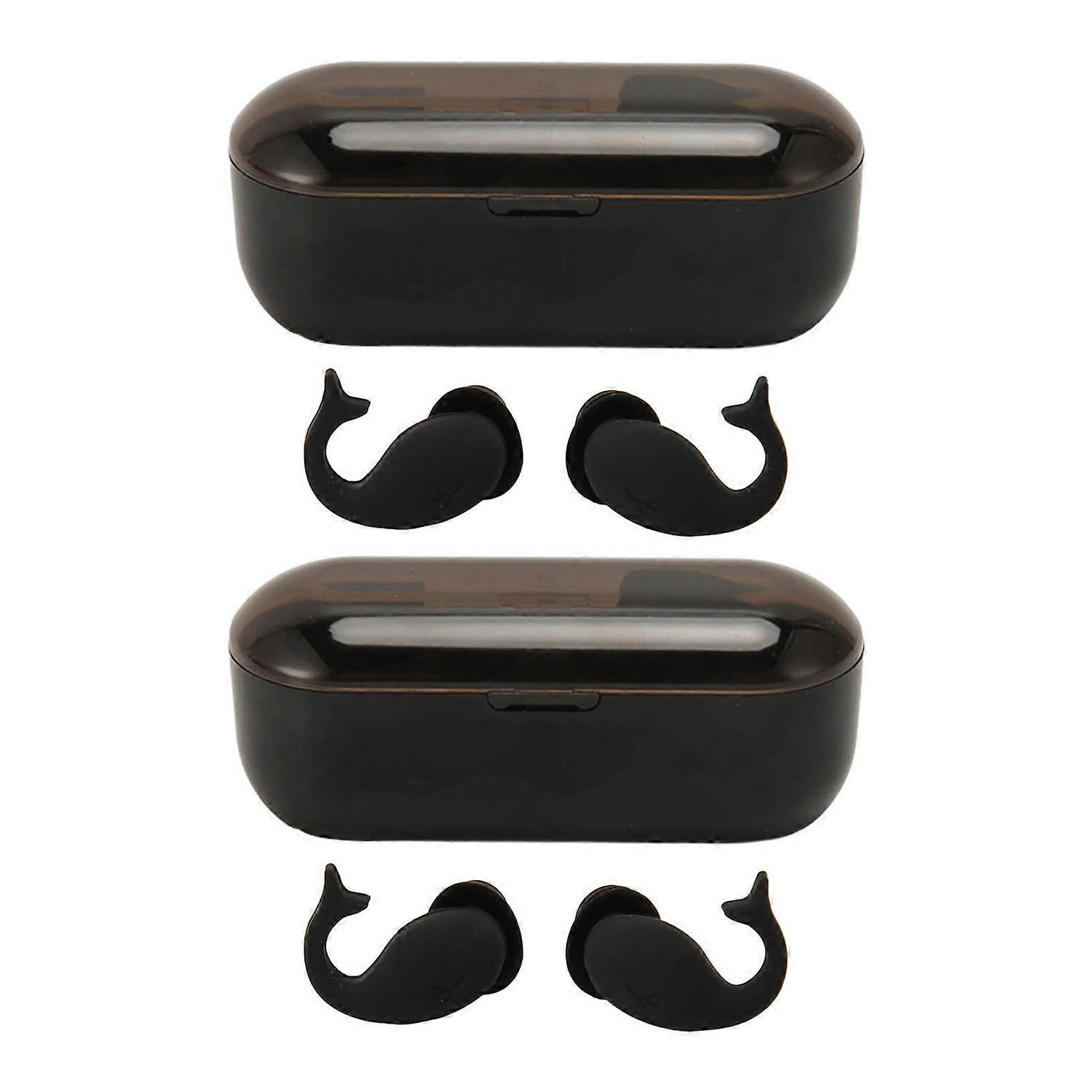 2 Pair Silicone Earplugs for Sleeping NRR 40dB Noise Cancelling Triple Protection Reusable Ear Plugs