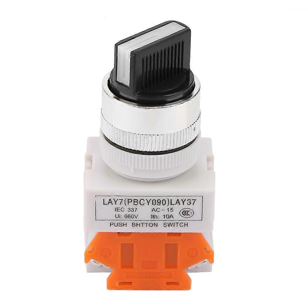 2 Position Maintained Selector Self Locking Rotary Switch Short Handle LAY37-11X/21