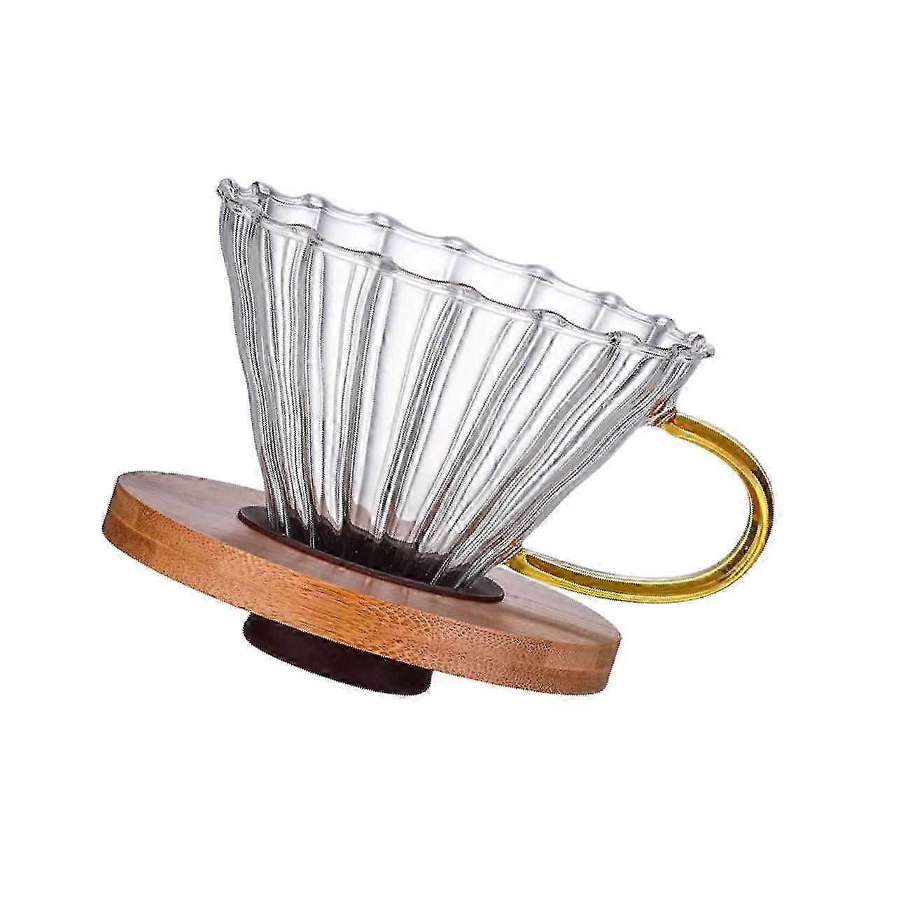 Modern transparent glasdropptratt för kaffe för smidig kaffeextraktion