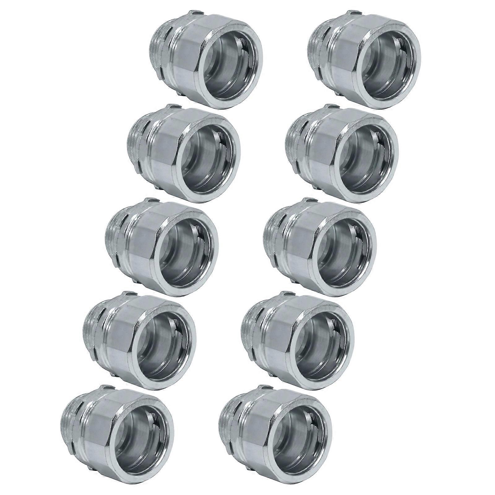 Pack Of 10 Steel Compression Hard Connectors Spring Clip Conduit Compression Couplers Easy to Use for Conduit Multicolor