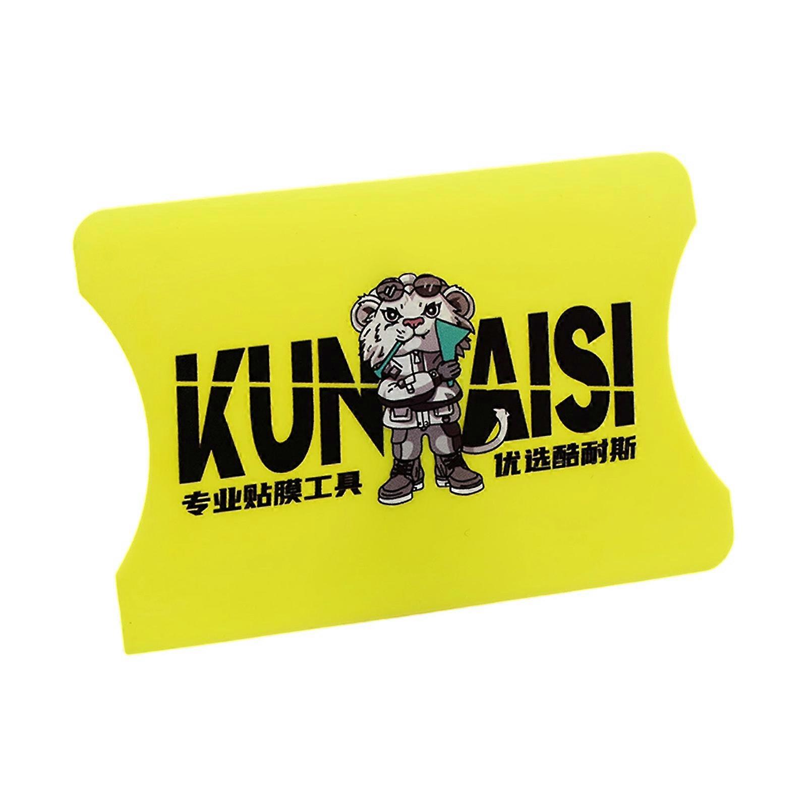 Additional Auto Shade Installation Squeegee With Soft Cloth Face For Smooth Film Adhesion And Air Removal  Vital Orange