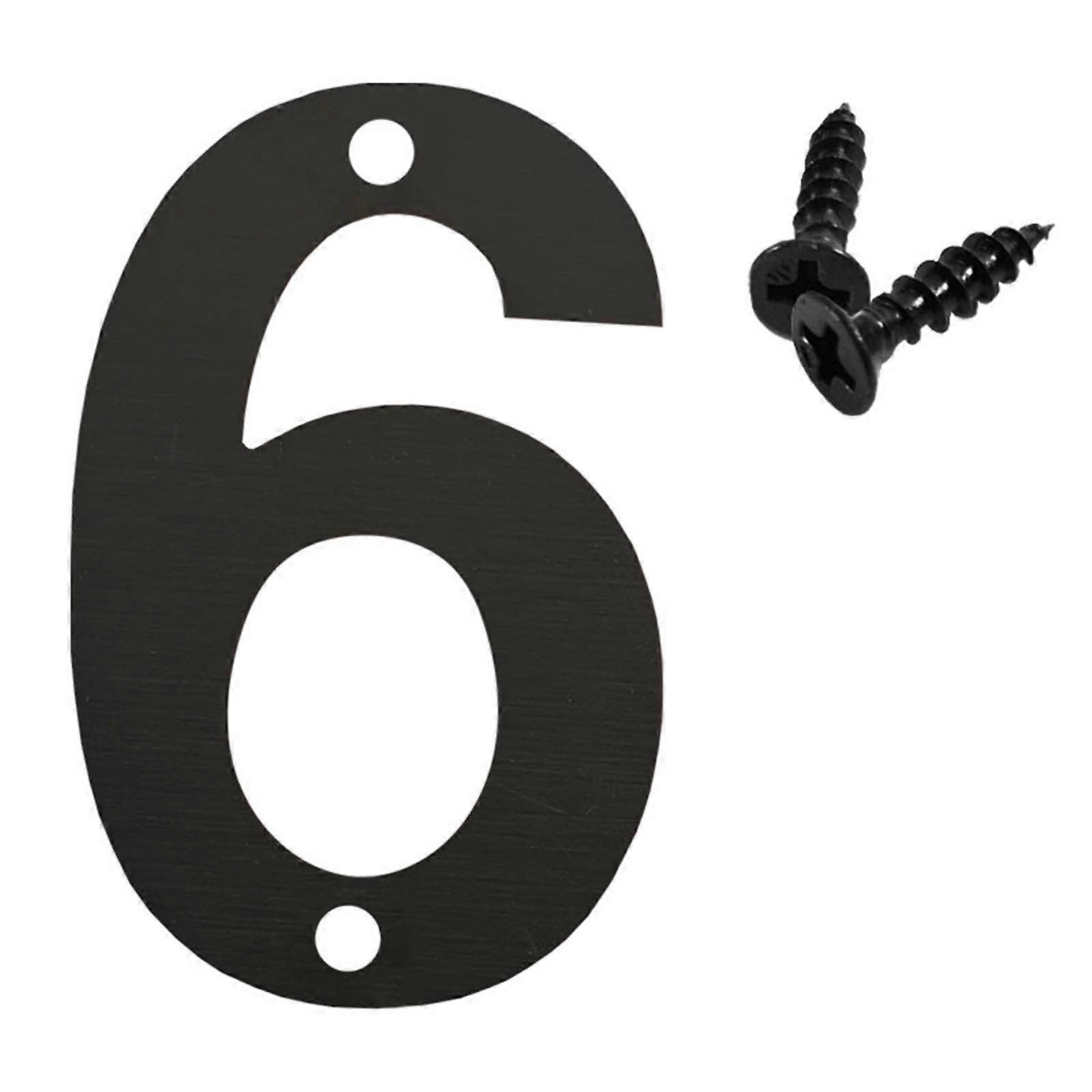 House Number 3 in,Floating Stainless Steel 304 Home Street Number Sign,Large Address Numbers with Screws,Easy to Install,Matt Black