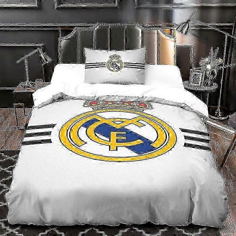 ريال مدريد الترا سوفت غطاء لحاف مجموعة D الفراش الشهير فريق كرة القدم المطبوعة ستوكات غطاء غطاء قطع مع سحاب إغلاق 135 * 200 سم يالو