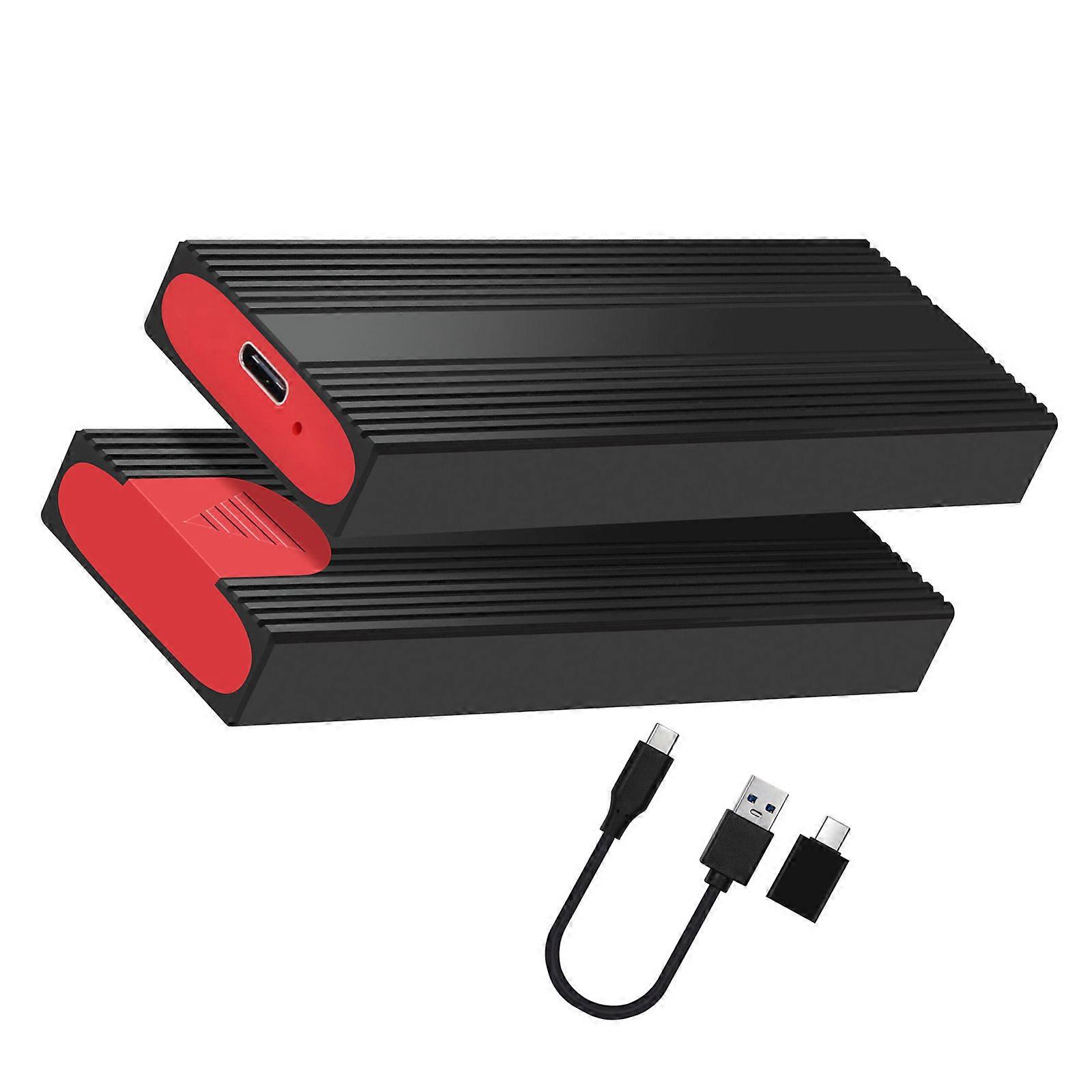 Aluminum M.2 SSDs Enclosure Fast Speed 10Gbps Transfer Durability Supports Single Protocoled Drives Up To 2TB Capacity Multicolor