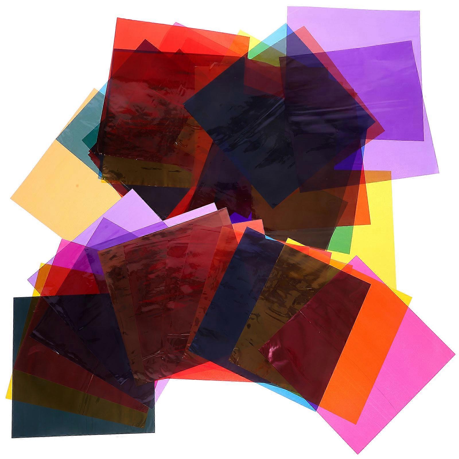 84 Sheets of Colored Cellophane Paper Sheets Multi-Colored Cellophane Sheets Candy Wrapping Sheets