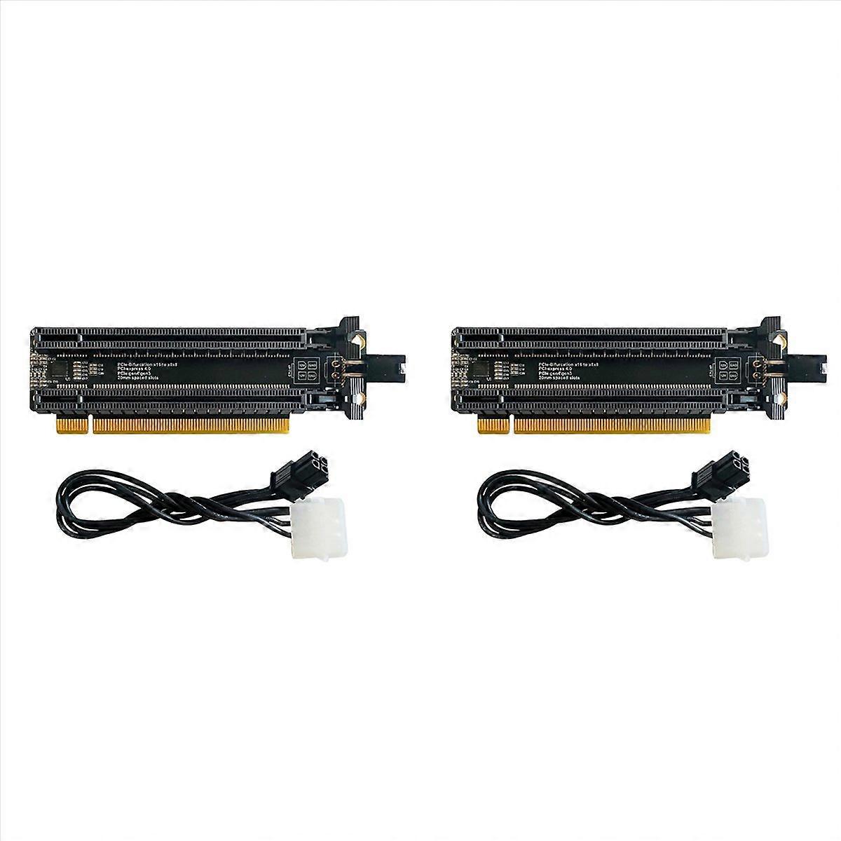 2X PCI-E 4.0 X16 1 to 2 Expansion Card Gen4 Split Card PCIe-Bifurcation X16 to X8X8 with 20mm Spaced