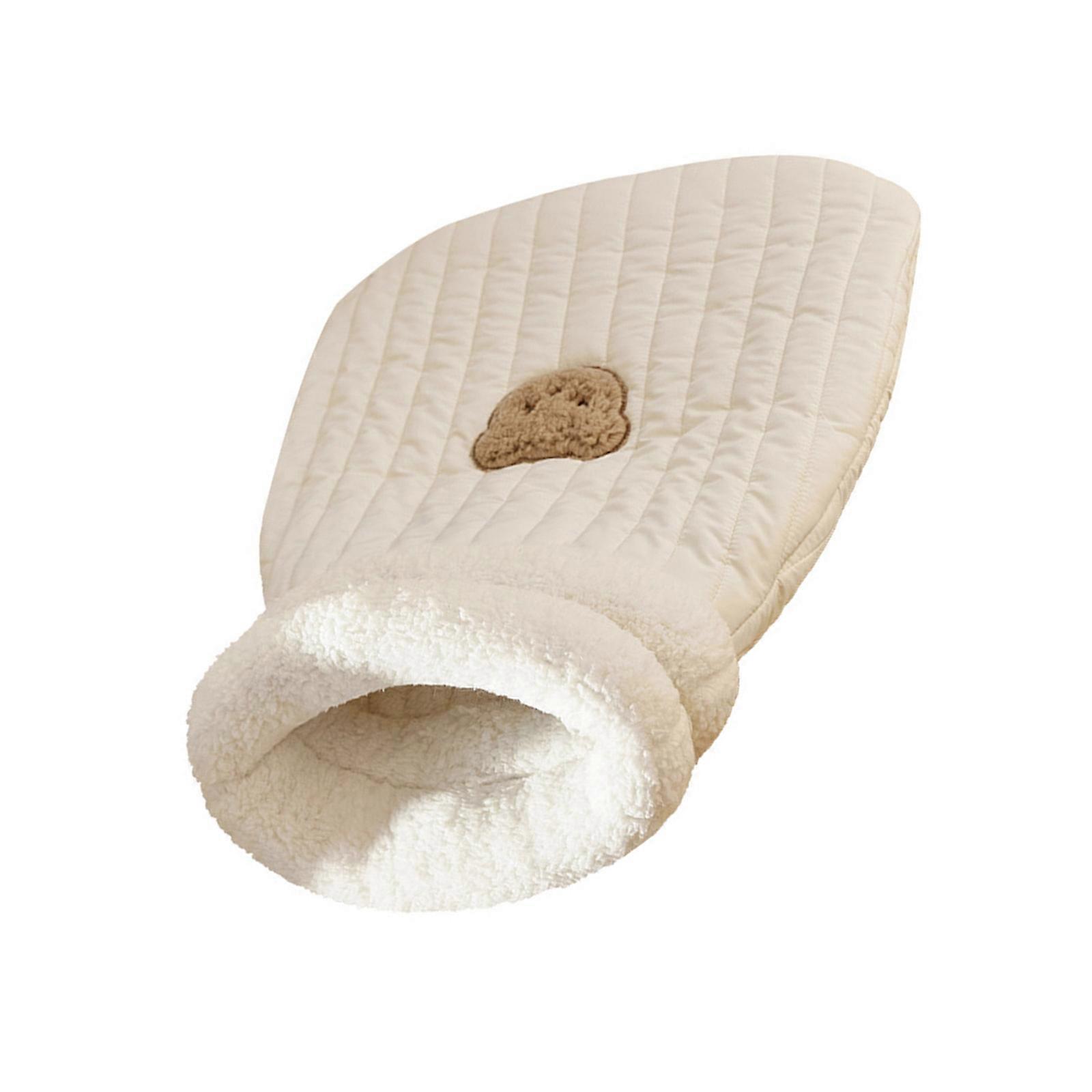 Vinter Efterår Katte Sovepose Bløde Halvlukkede Katte Reder Vaskbare Soveposer til Koldt Vejr Hvid M