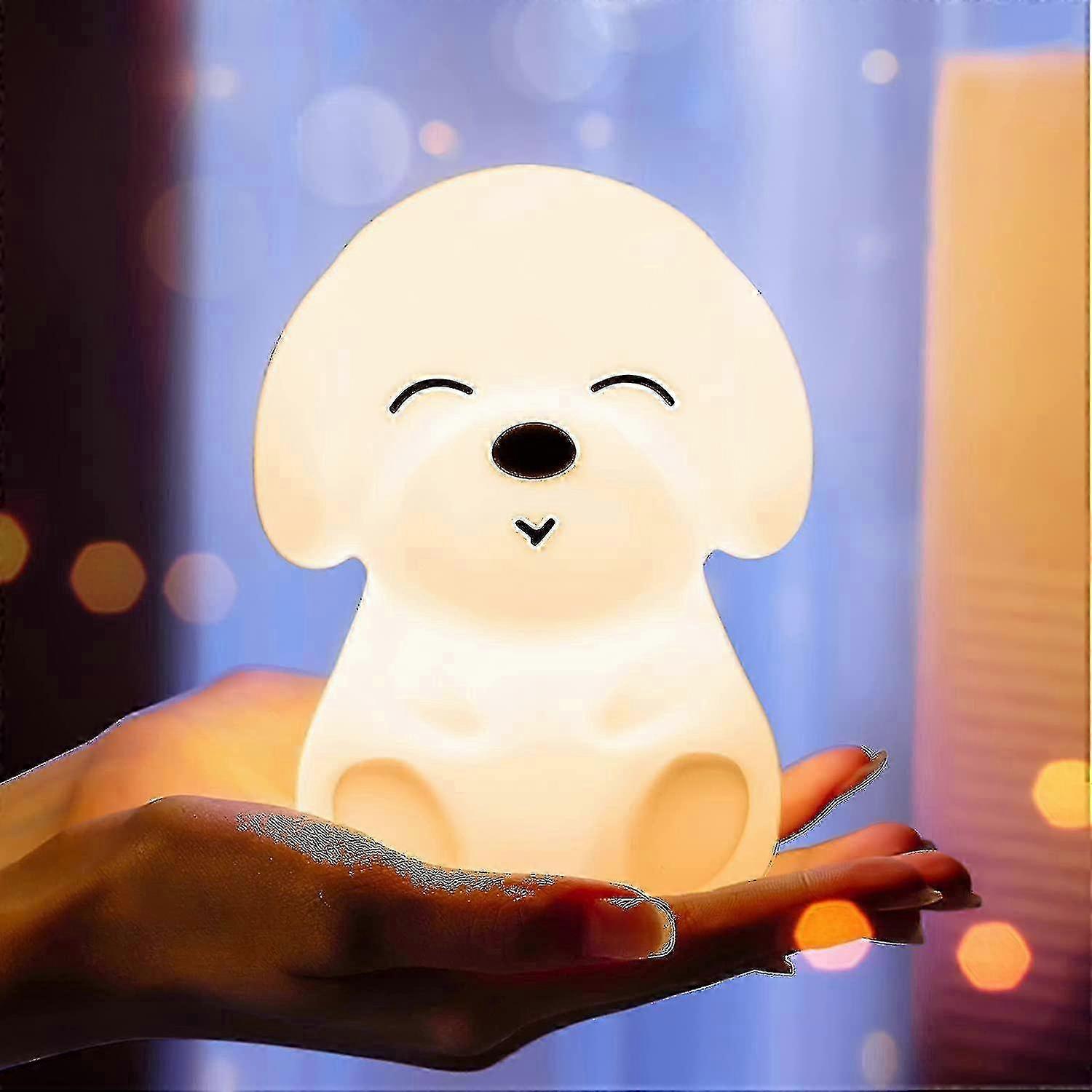 USB Rechargeable LED Silicone Night Light for Kids