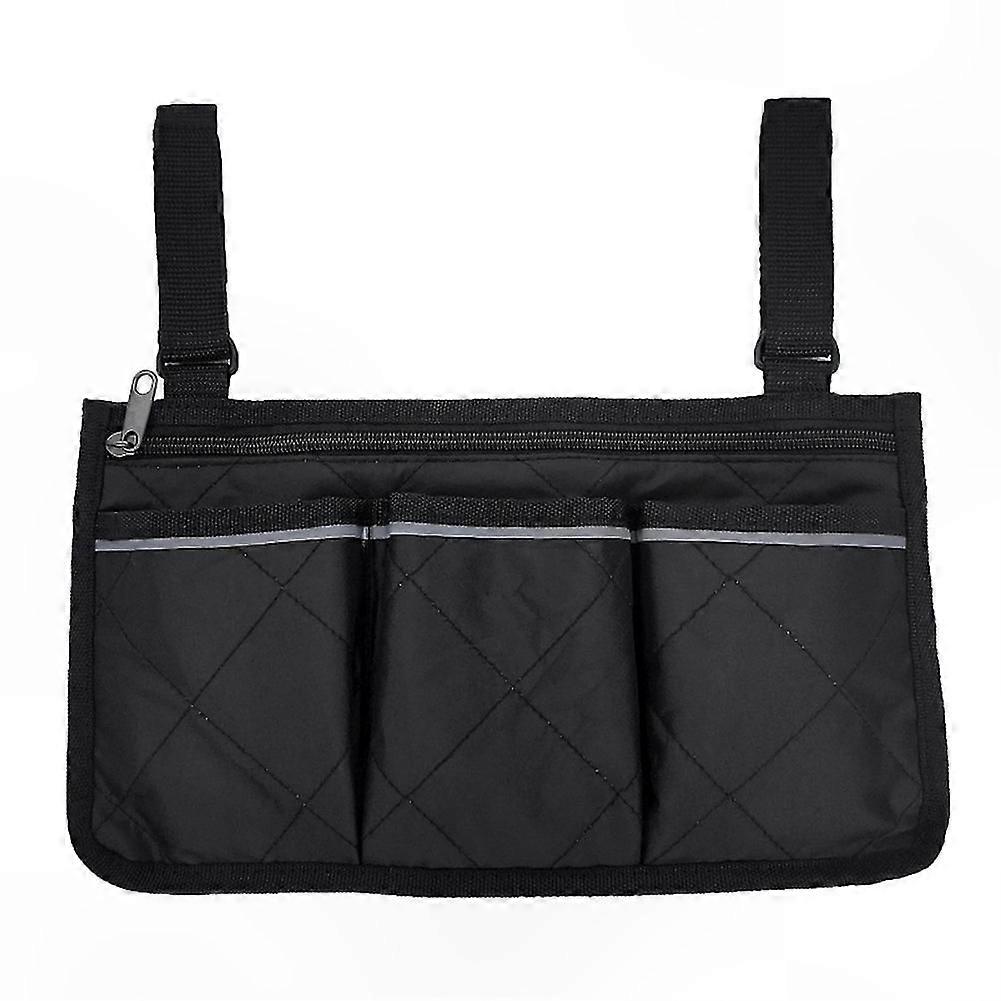 Multi-pocket Wheelchair Storage Bag with Reflective Strip