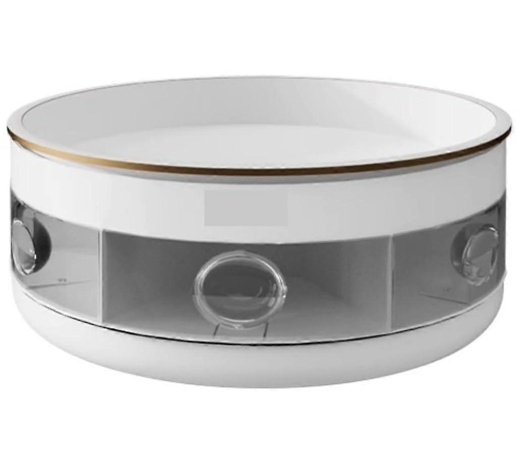 2Tier Rotating Spice Rack Organizer with 360° Access, SpaceSaving Plastic Kitchen Countertop Shelf White