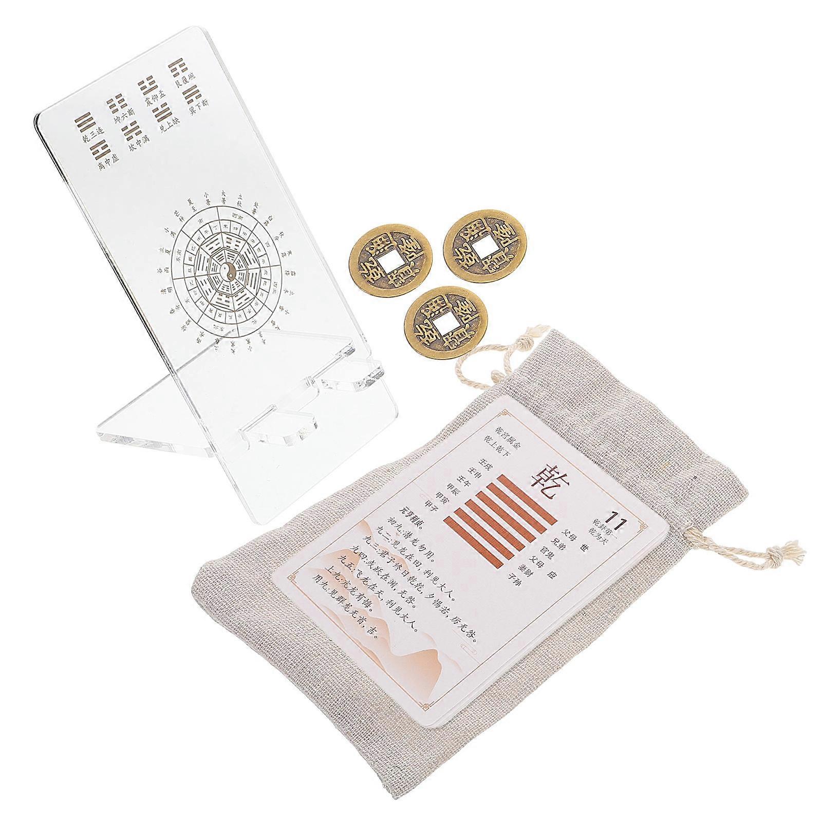 Ancient I Ching Cards for Divination with 1Set Learning Tool Included