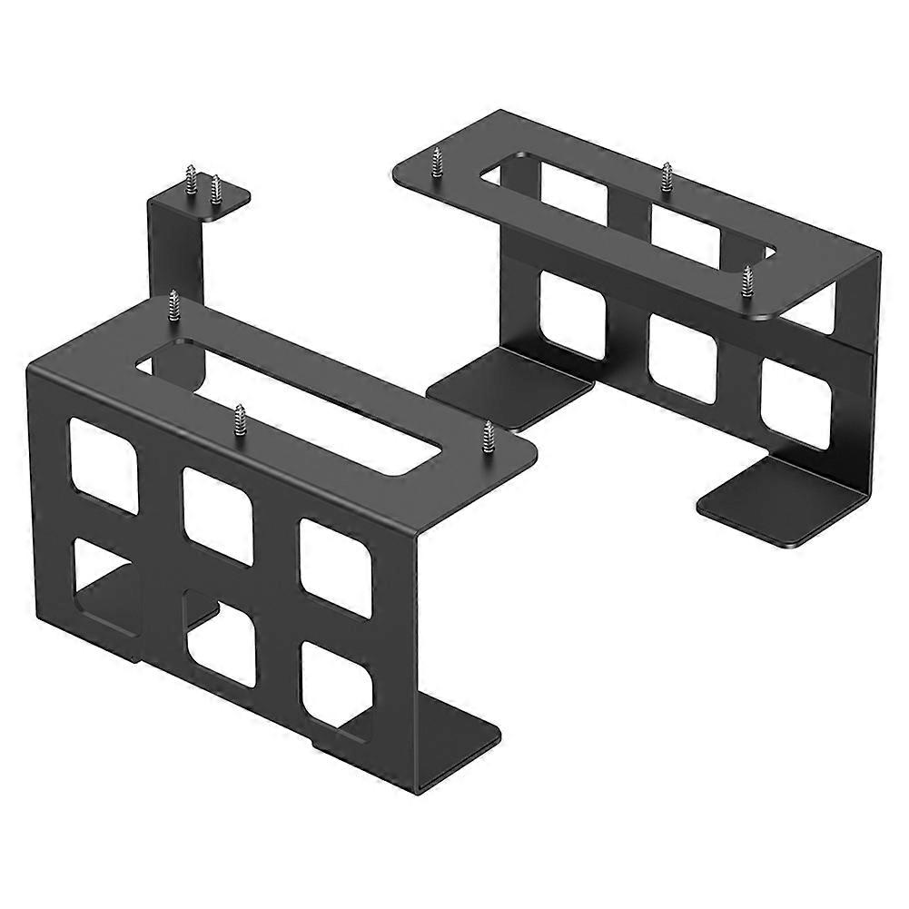 Easy Installation Under Desk and Wall Mount Shelf Holder Bracket for Game Console, MINI PC, Compute