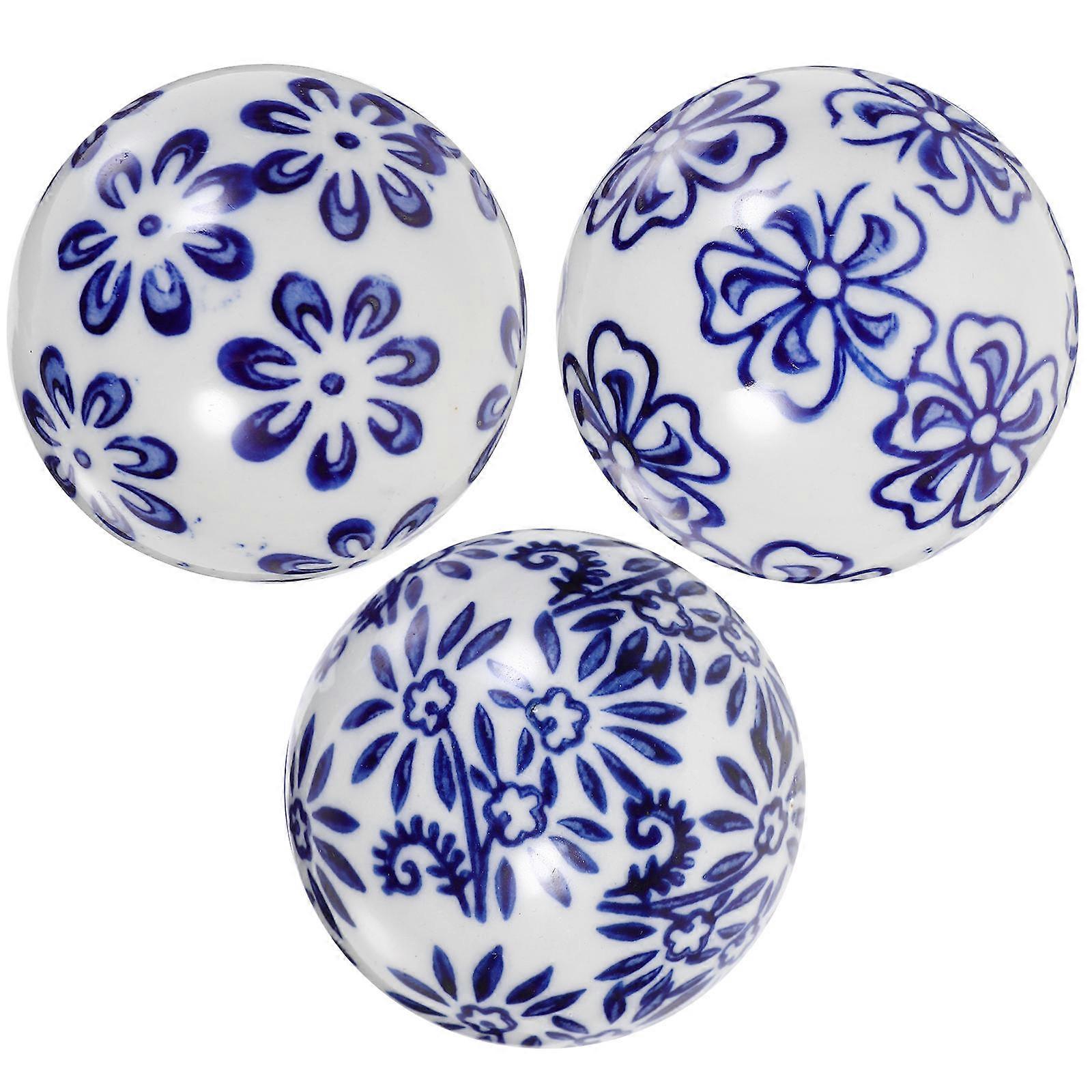 3pcs Delicate Floating Ceramic Balls Ceramic Floating Balls Water Pool Balls Random Style