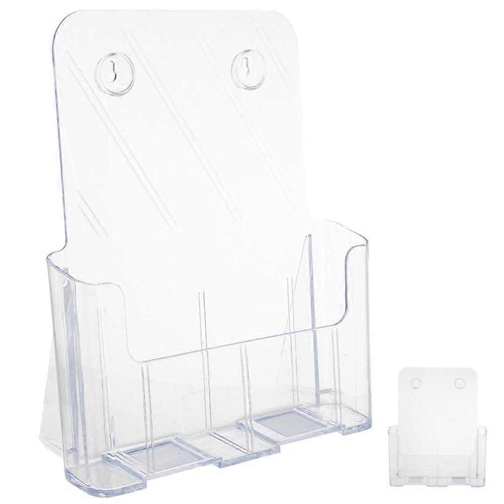 Magazine Holder Transparent Wall Mounted File Holder for Storage 4Pcs