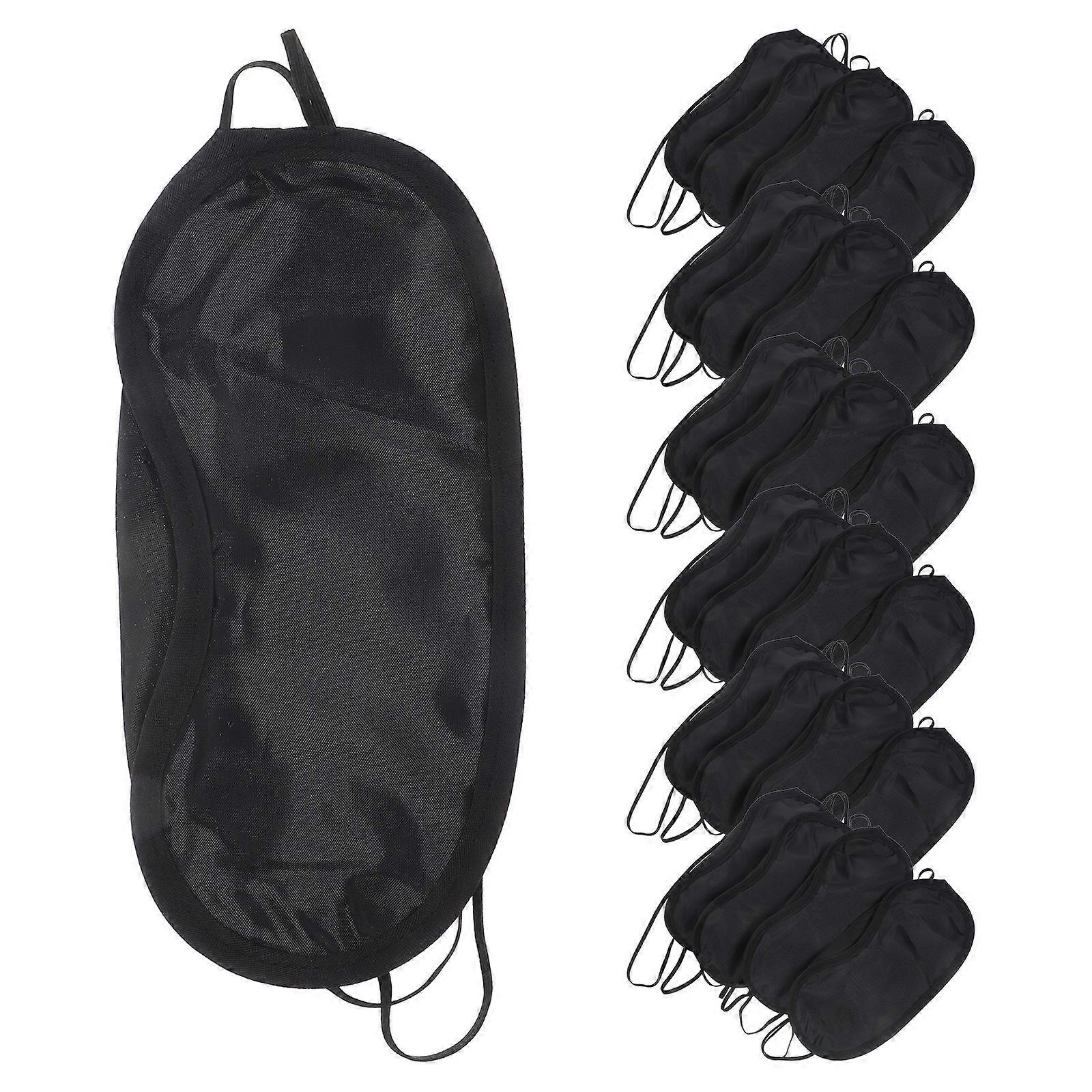 Sleep Eye Mask Polyester Sleep Mask for Sleeping Use 30Pcs Black Lightweight Comfortable